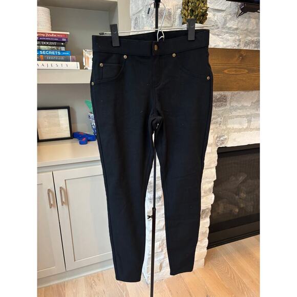 HUE Women's Black Ultra Soft Fleece Lined Denim Leggings Size S - Picture 4 of 8